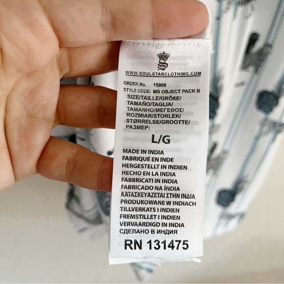 ASOS Soul Star England Short Sleeve Button Down Animal Print - Picture 12 of 12